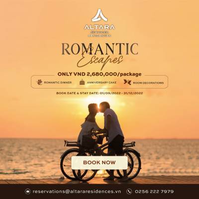 ROMANTIC ESCAPES” PACKAGE FOR MEMORABLE HOLIDAY WITH YOUR LOVED ONE